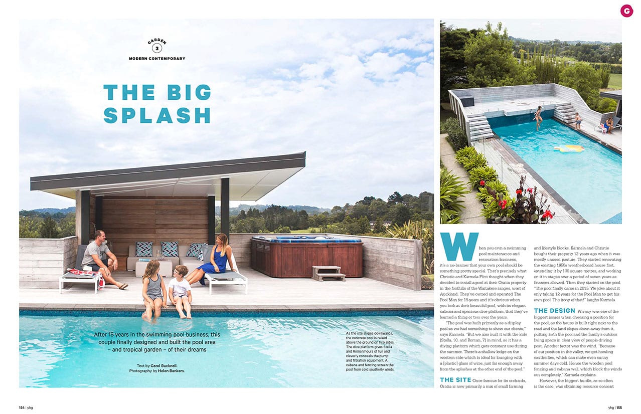 The Pool Man Featured in Your Home and Garden Magazine