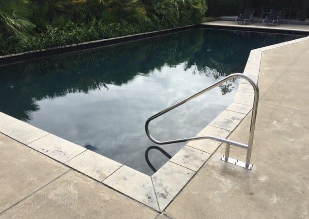 Installation of new hand rail for pool