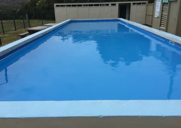 Swimming Pool chemically cleaned