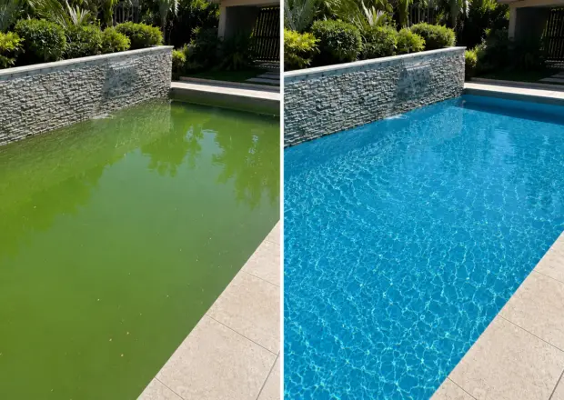 Green Pool Recovery - Before & After Green Pool Recovery - Before & After